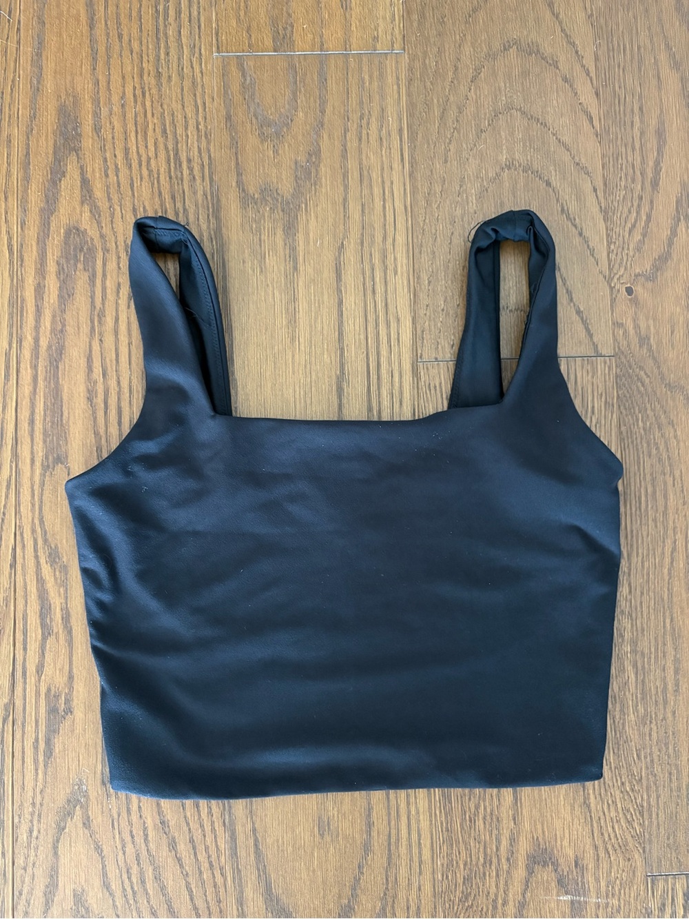 Classic Black Square-Neck Sports Bra